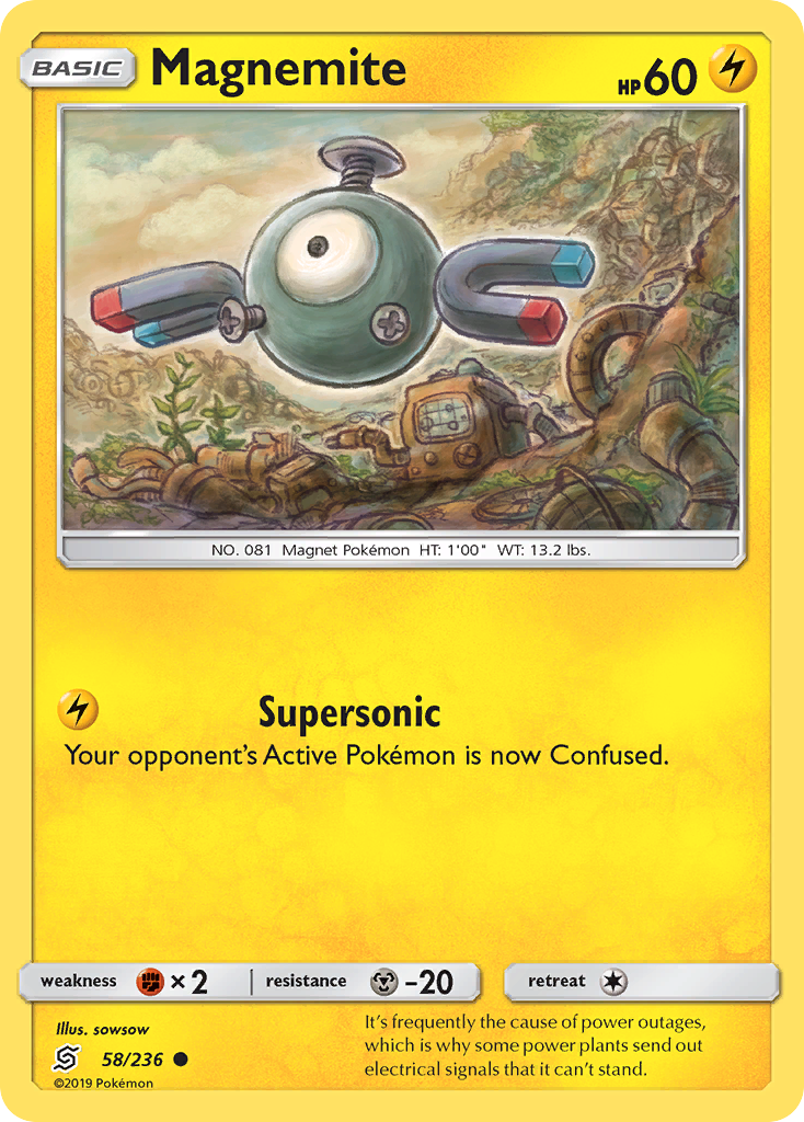 Magnemite (58/236) [Sun & Moon: Unified Minds] | Game Master's Emporium (The New GME)