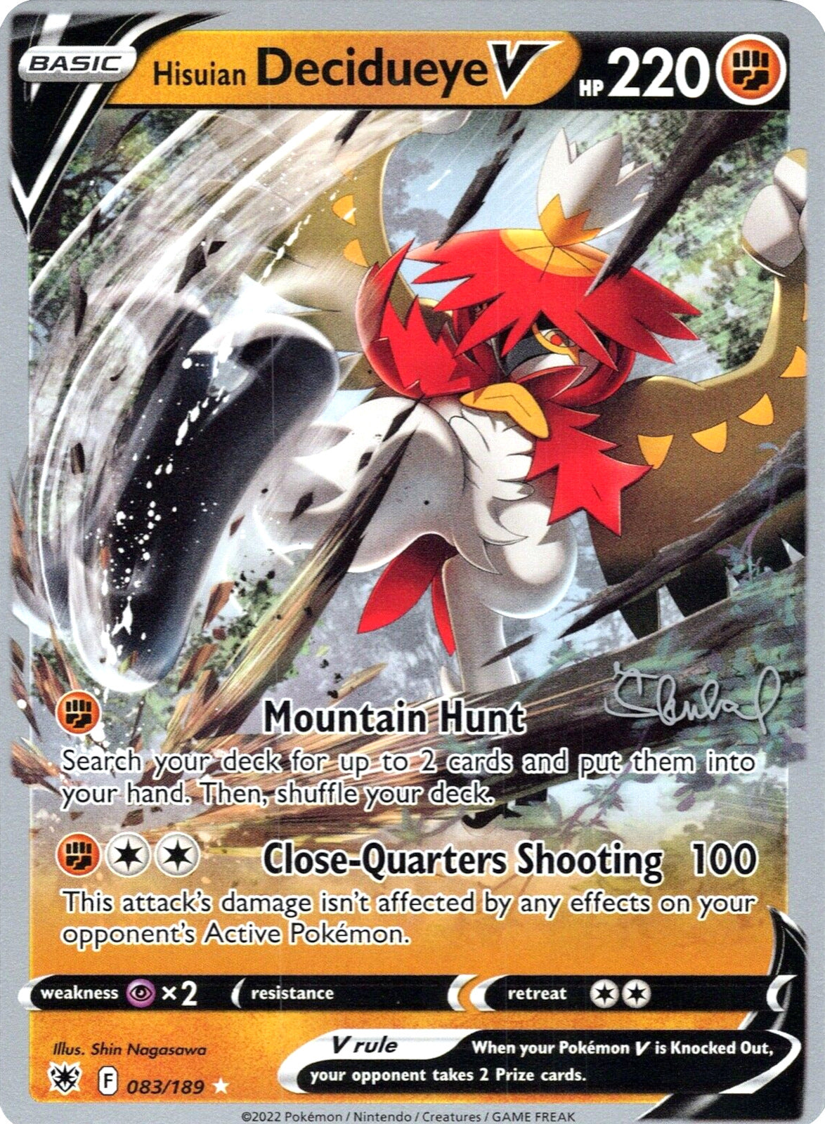 Hisuian Decidueye V (083/189) (ADP - Ondrej Skubal) [World Championships 2022] | Game Master's Emporium (The New GME)