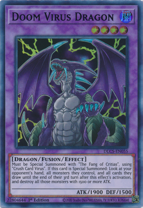 Doom Virus Dragon (Green) [DLCS-EN055] Ultra Rare | Game Master's Emporium (The New GME)