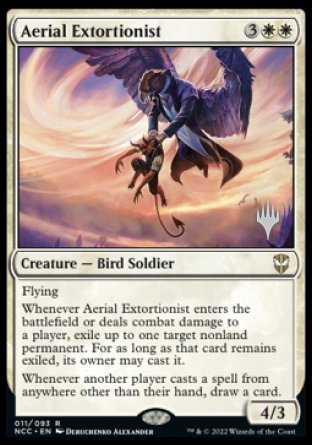 Aerial Extortionist (Promo Pack) [Streets of New Capenna Commander Promos] | Game Master's Emporium (The New GME)