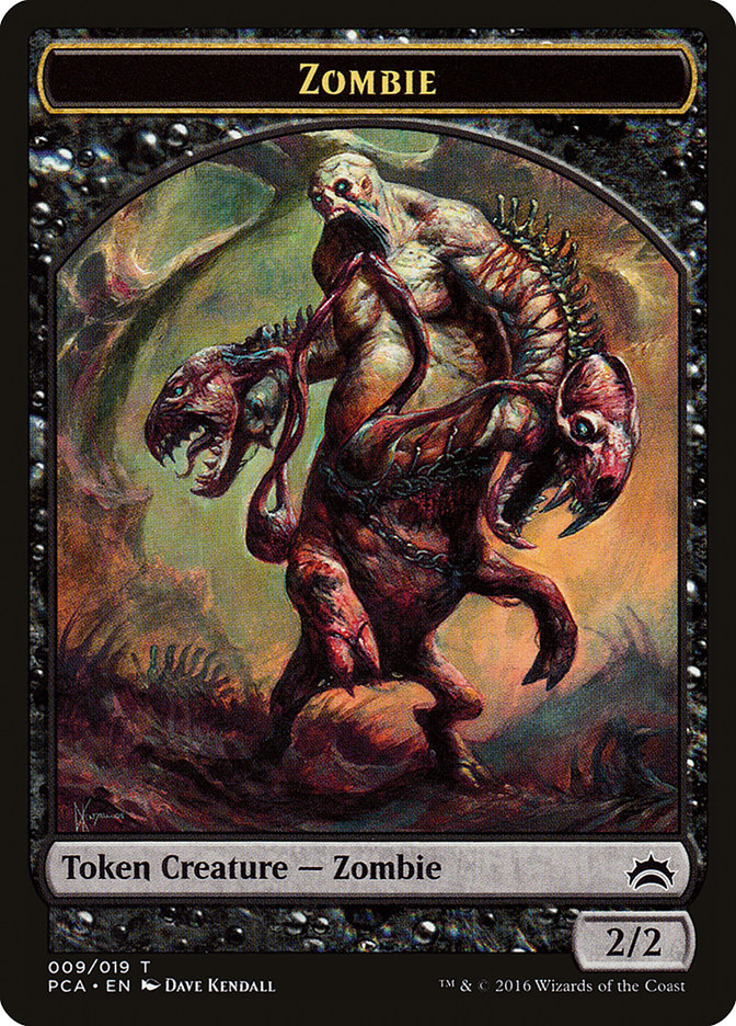 Zombie // Hellion Double-Sided Token [Planechase Anthology Tokens] | Game Master's Emporium (The New GME)