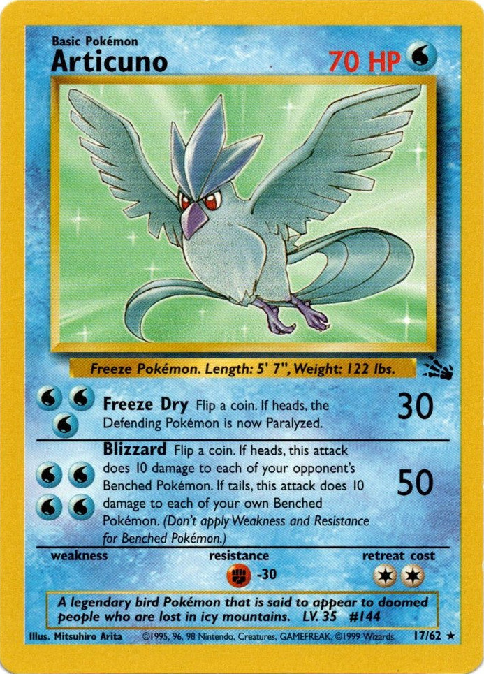 Articuno (17/62) [Fossil Unlimited] | Game Master's Emporium (The New GME)