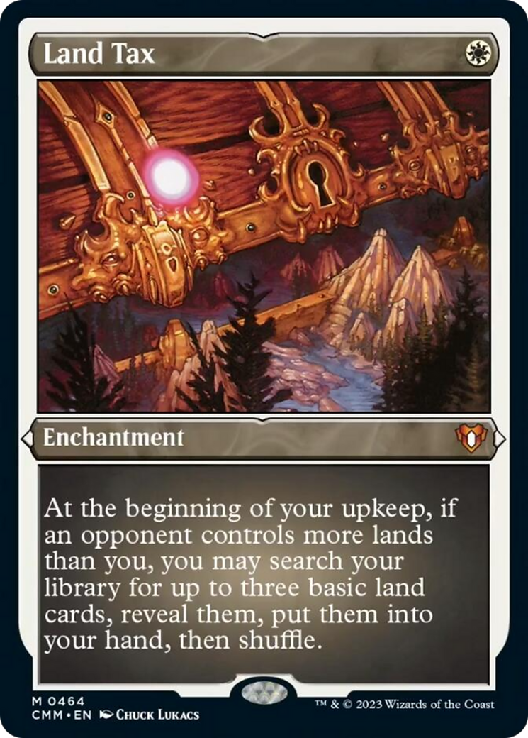 Land Tax (Foil Etched) [Commander Masters] | Game Master's Emporium (The New GME)