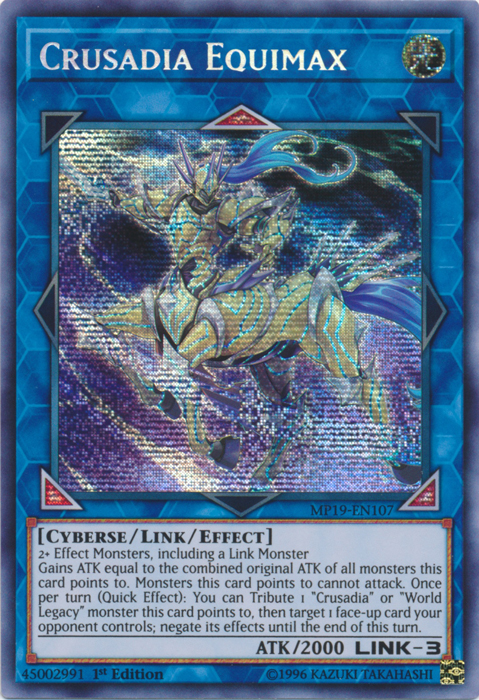 Crusadia Equimax [MP19-EN107] Prismatic Secret Rare | Game Master's Emporium (The New GME)