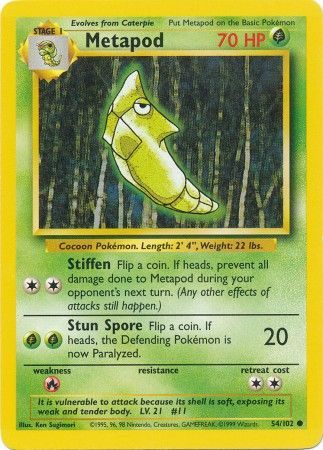 Metapod (54/102) [Base Set Unlimited] | Game Master's Emporium (The New GME)