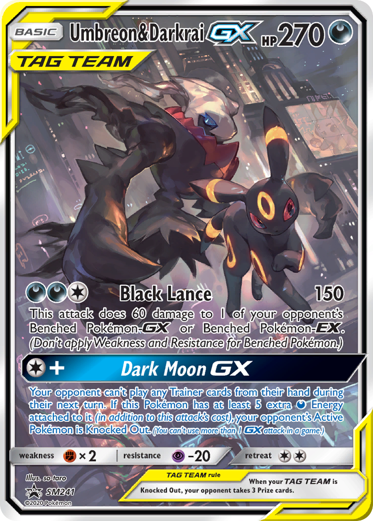 Umbreon & Darkrai GX (SM241) (Jumbo Card) [Sun & Moon: Black Star Promos] | Game Master's Emporium (The New GME)