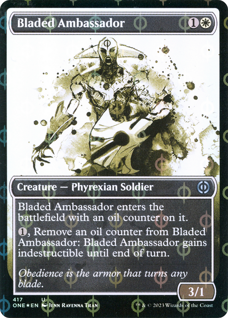Bladed Ambassador (Showcase Ichor Step-and-Compleat Foil) [Phyrexia: All Will Be One] | Game Master's Emporium (The New GME)