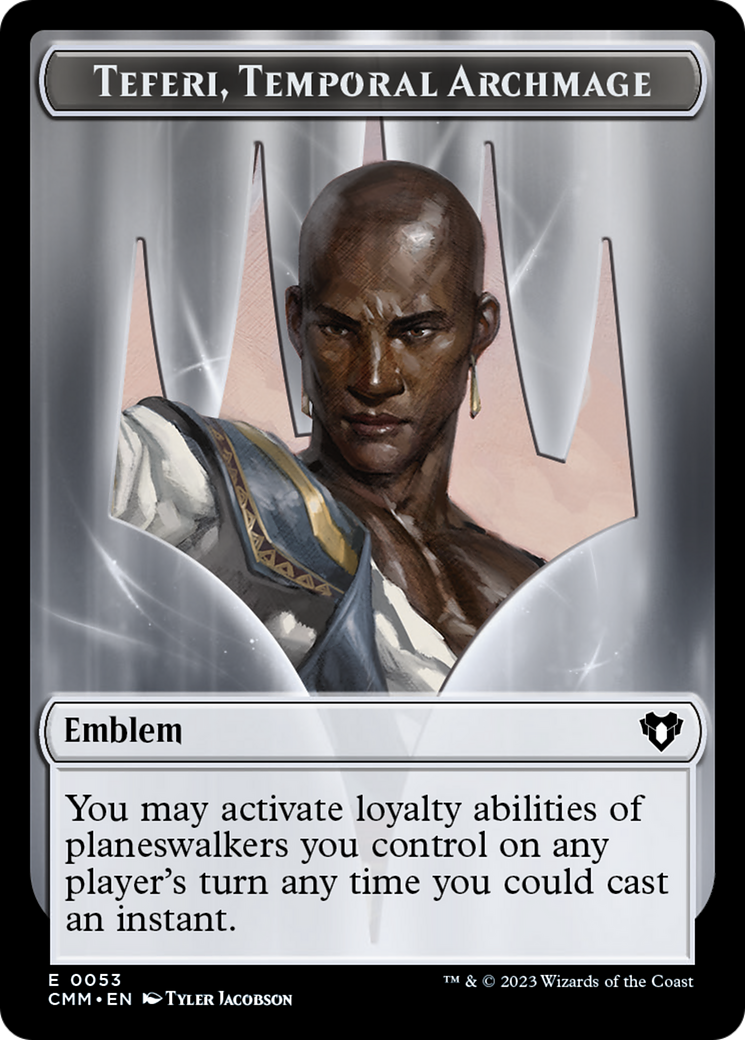 Teferi, Temporal Archmage Emblem [Commander Masters Tokens] | Game Master's Emporium (The New GME)