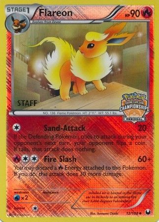 Flareon (12/108) (Regional Championship 2013 Promo Staff) [Black & White: Dark Explorers] | Game Master's Emporium (The New GME)