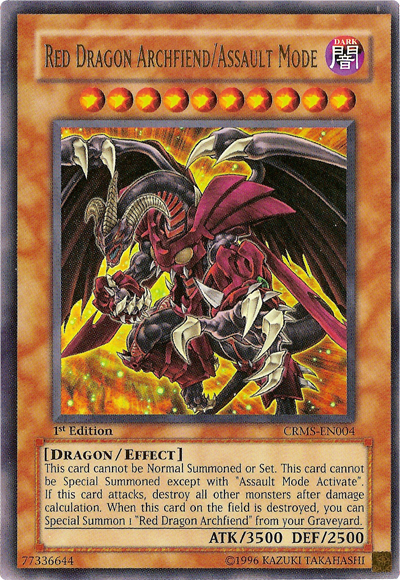 Red Dragon Archfiend/Assault Mode [CRMS-EN004] Ultra Rare | Game Master's Emporium (The New GME)