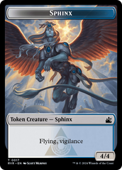 Bird // Sphinx Double-Sided Token [Ravnica Remastered Tokens] | Game Master's Emporium (The New GME)