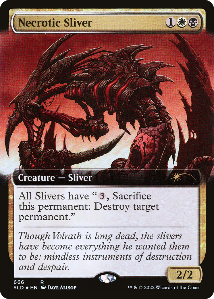 Necrotic Sliver (Extended Art) [Secret Lair Drop Promos] | Game Master's Emporium (The New GME)