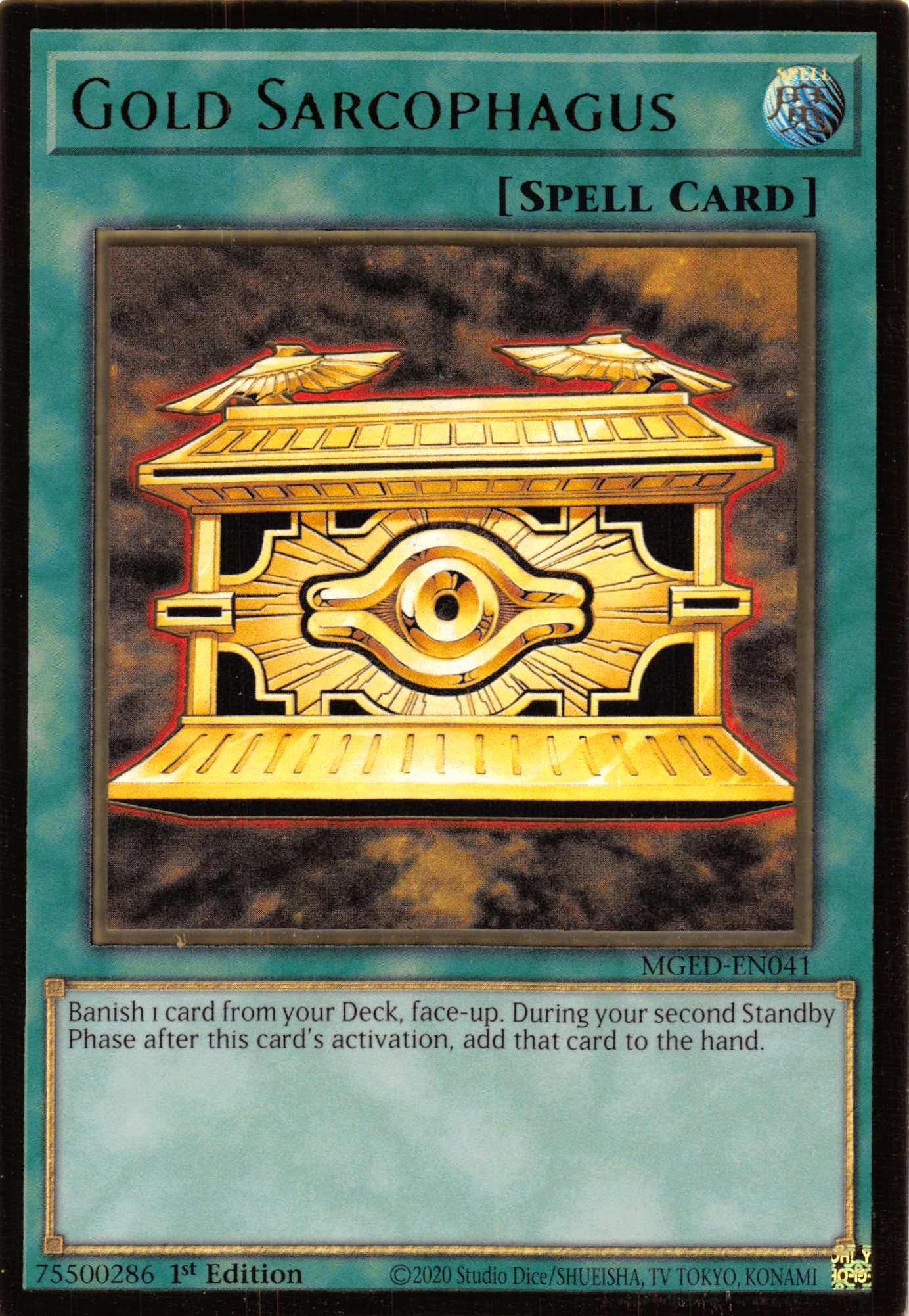 Gold Sarcophagus [MGED-EN041] Gold Rare | Game Master's Emporium (The New GME)