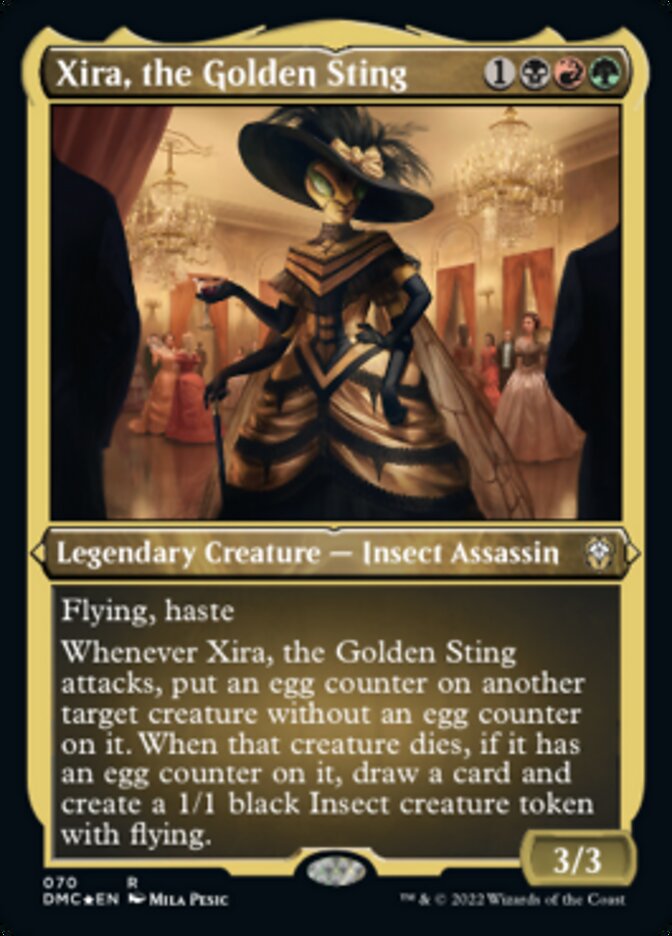 Xira, the Golden Sting (Foil Etched) [Dominaria United Commander] | Game Master's Emporium (The New GME)