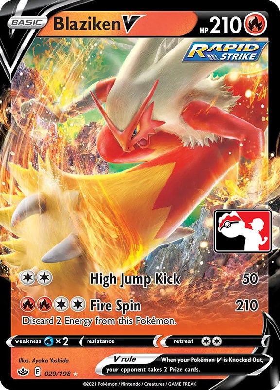 Blaziken V (020/198) [Prize Pack Series One] | Game Master's Emporium (The New GME)