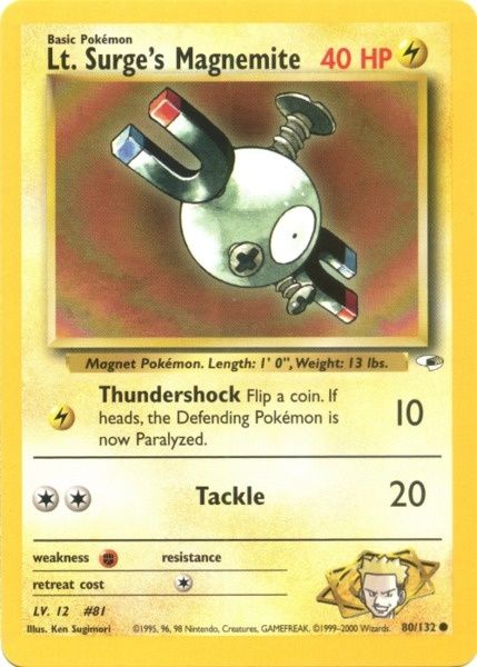 Lt. Surge's Magnemite (80/132) [Gym Heroes Unlimited] | Game Master's Emporium (The New GME)