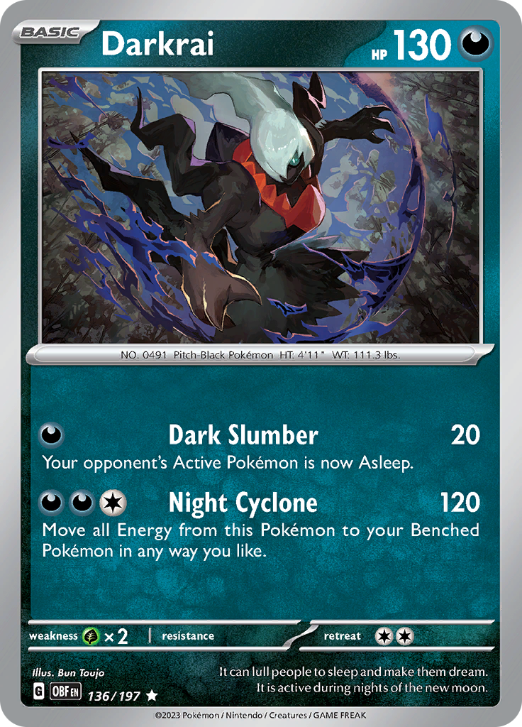 Darkrai (136/197) [Scarlet & Violet: Obsidian Flames] | Game Master's Emporium (The New GME)