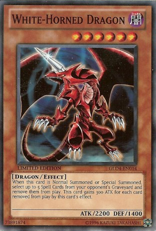 White-Horned Dragon [GLD4-EN014] Common | Game Master's Emporium (The New GME)