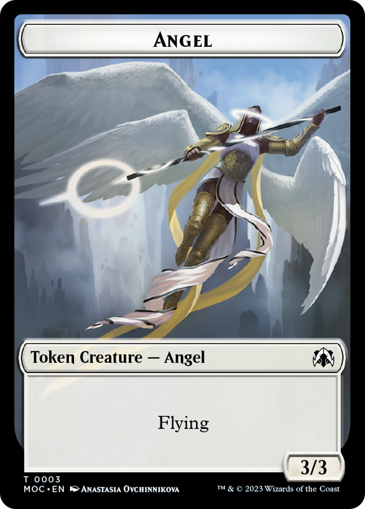 Angel (3) // Demon Double-Sided Token [March of the Machine Commander Tokens] | Game Master's Emporium (The New GME)