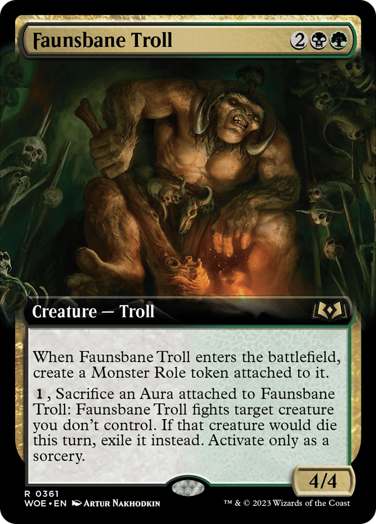 Faunsbane Troll (Extended Art) [Wilds of Eldraine] | Game Master's Emporium (The New GME)