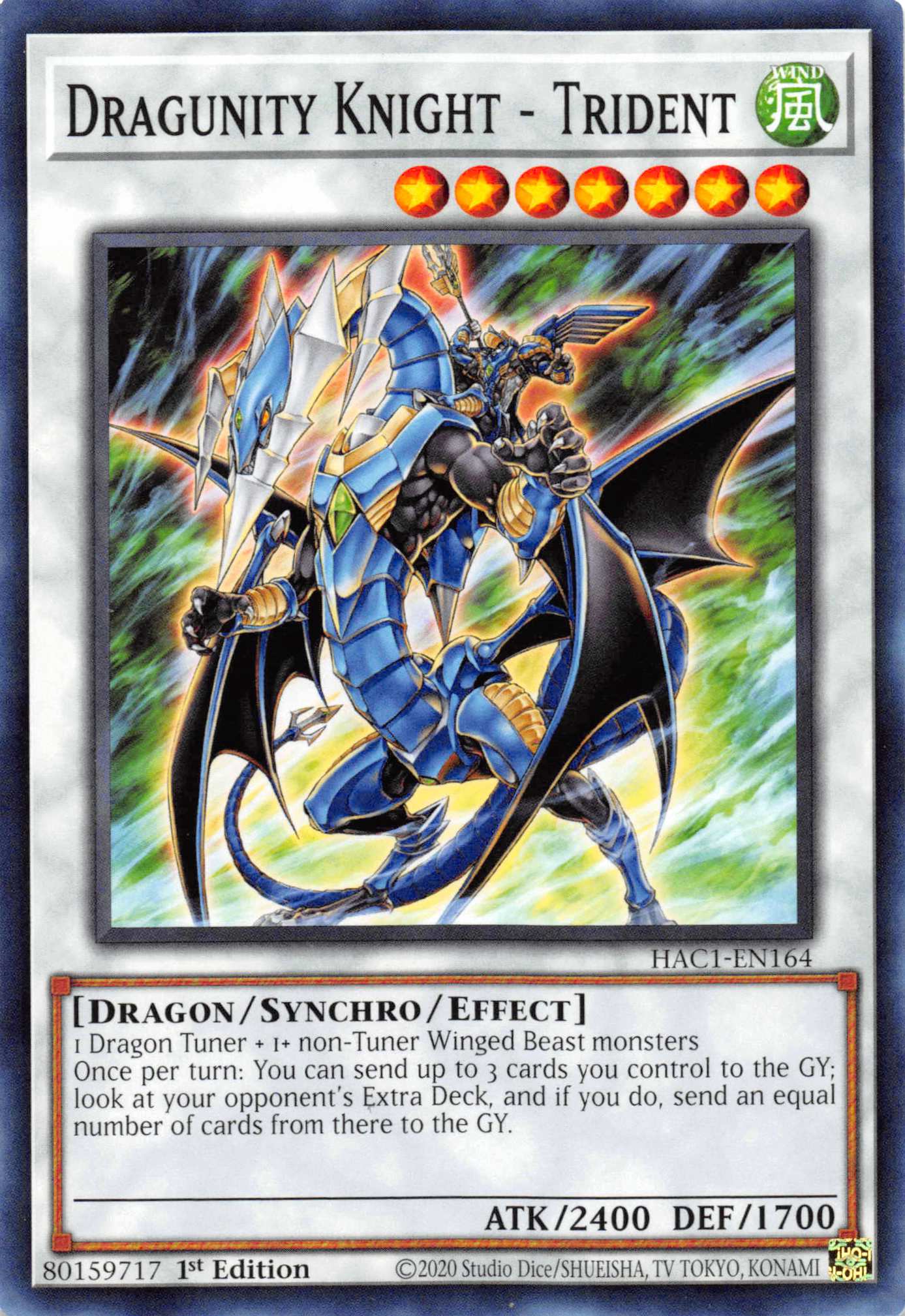 Dragunity Knight - Trident [HAC1-EN164] Common | Game Master's Emporium (The New GME)