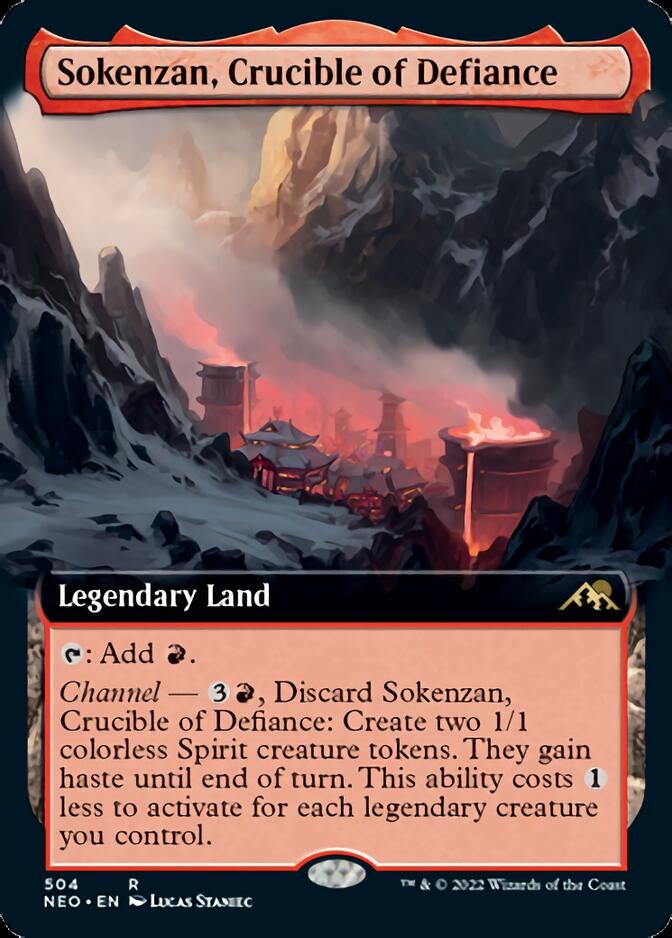 Sokenzan, Crucible of Defiance (Extended Art) [Kamigawa: Neon Dynasty] | Game Master's Emporium (The New GME)