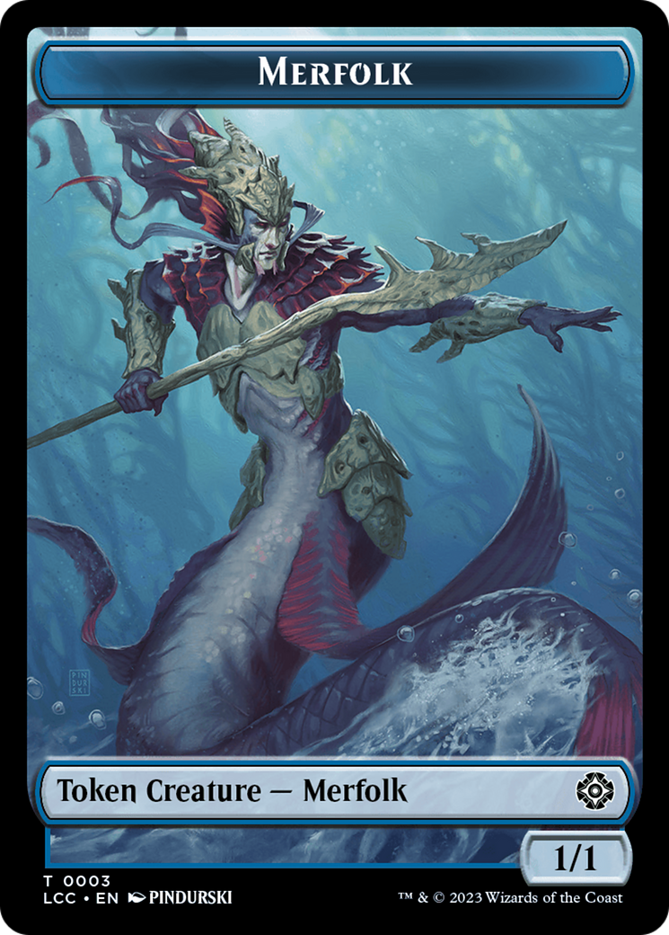 Frog Lizard // Merfolk (0003) Double-Sided Token [The Lost Caverns of Ixalan Commander Tokens] | Game Master's Emporium (The New GME)