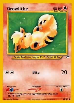 Growlithe (68/105) [Neo Destiny Unlimited] | Game Master's Emporium (The New GME)