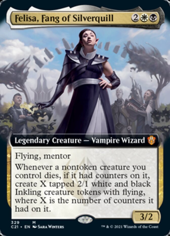 Felisa, Fang of Silverquill (Extended Art) [Commander 2021] | Game Master's Emporium (The New GME)