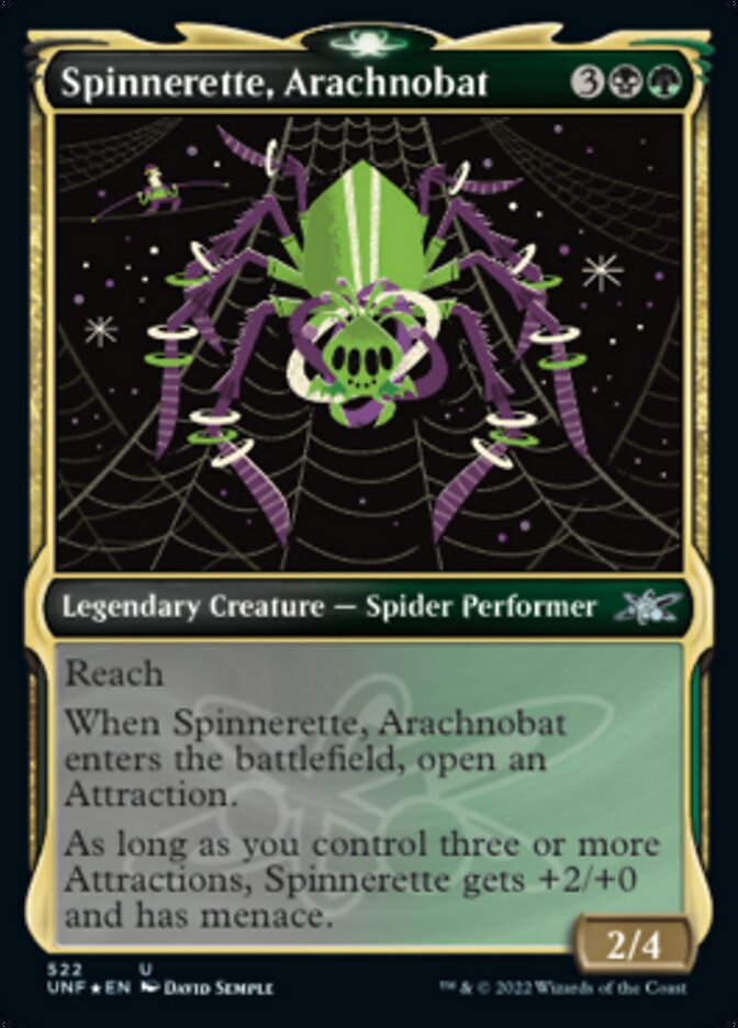 Spinnerette, Arachnobat (Showcase) (Galaxy Foil) [Unfinity] | Game Master's Emporium (The New GME)