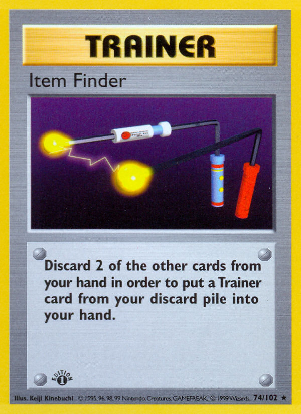 Item Finder (74/102) (Shadowless) [Base Set 1st Edition] | Game Master's Emporium (The New GME)