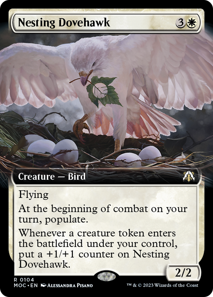 Nesting Dovehawk (Extended Art) [March of the Machine Commander] | Game Master's Emporium (The New GME)