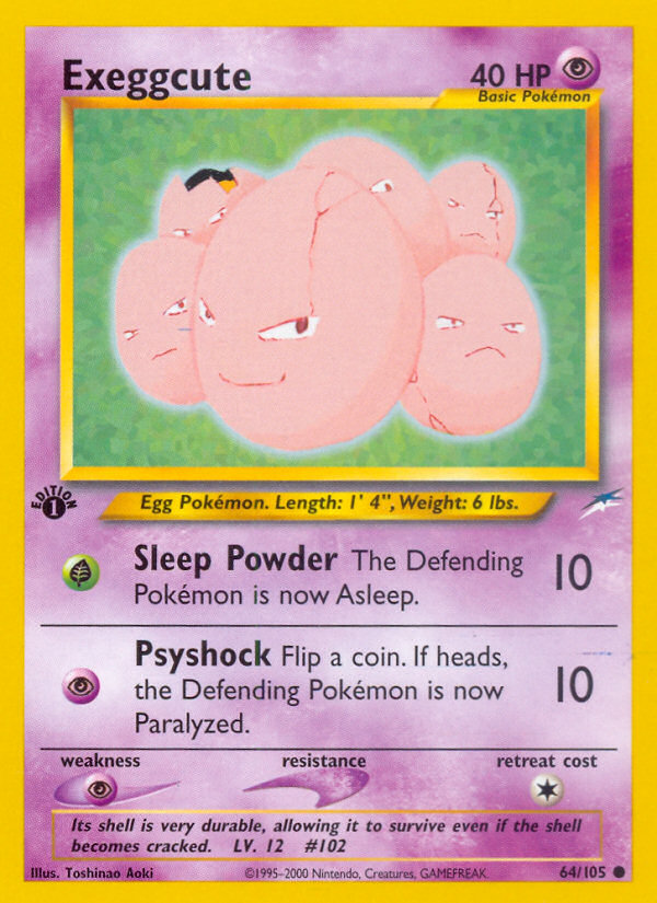 Exeggcute (64/105) [Neo Destiny 1st Edition] | Game Master's Emporium (The New GME)