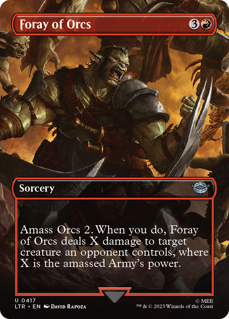 Foray of Orcs (Borderless Alternate Art) [The Lord of the Rings: Tales of Middle-Earth] | Game Master's Emporium (The New GME)