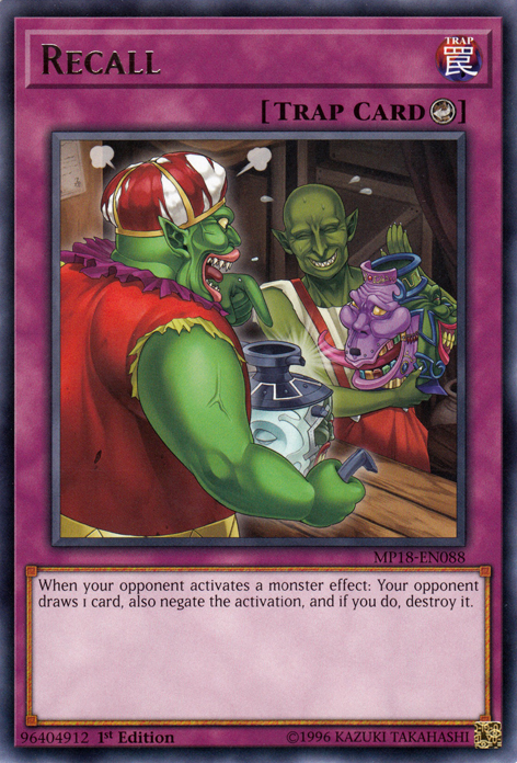 Recall [MP18-EN088] Rare | Game Master's Emporium (The New GME)