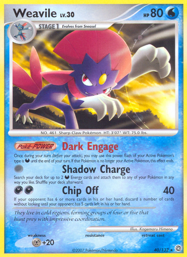 Weavile (40/132) [Diamond & Pearl: Secret Wonders] | Game Master's Emporium (The New GME)