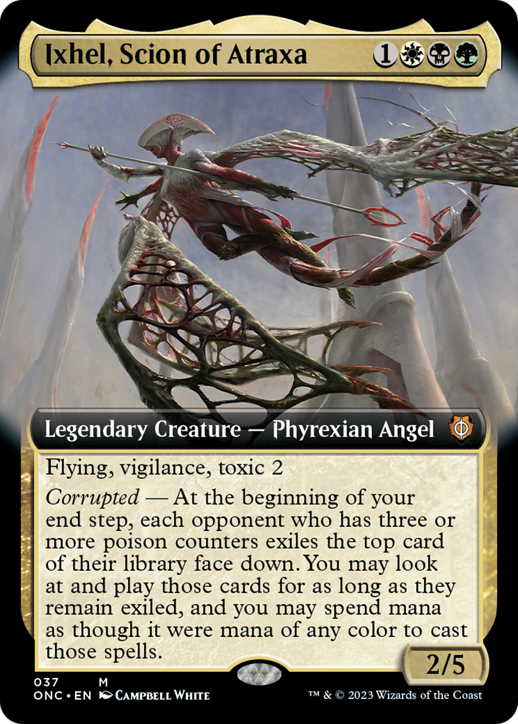 Ixhel, Scion of Atraxa (Extended Art) [Phyrexia: All Will Be One Commander] | Game Master's Emporium (The New GME)