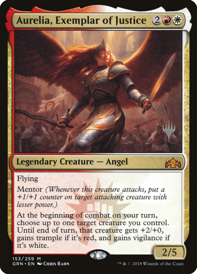 Aurelia, Exemplar of Justice (Promo Pack) [Guilds of Ravnica Promos] | Game Master's Emporium (The New GME)