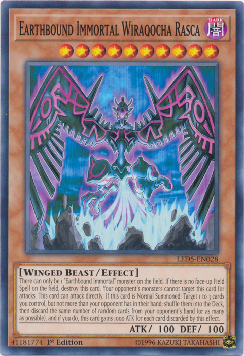 Earthbound Immortal Wiraqocha Rasca [LED5-EN028] Common | Game Master's Emporium (The New GME)