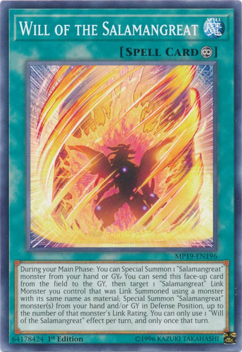 Will of the Salamangreat [MP19-EN196] Common | Game Master's Emporium (The New GME)