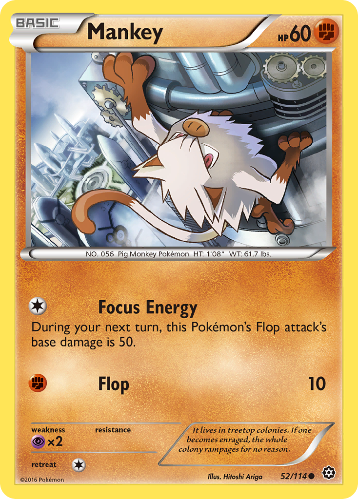 Mankey (52/114) [XY: Steam Siege] | Game Master's Emporium (The New GME)