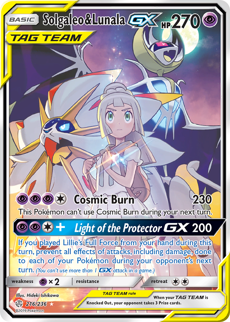 Solgaleo & Lunala GX (216/236) [Sun & Moon: Cosmic Eclipse] | Game Master's Emporium (The New GME)