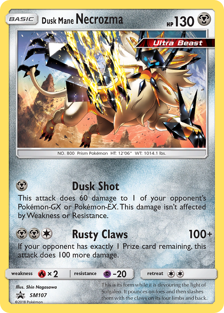 Dusk Mane Necrozma (SM107) [Sun & Moon: Black Star Promos] | Game Master's Emporium (The New GME)