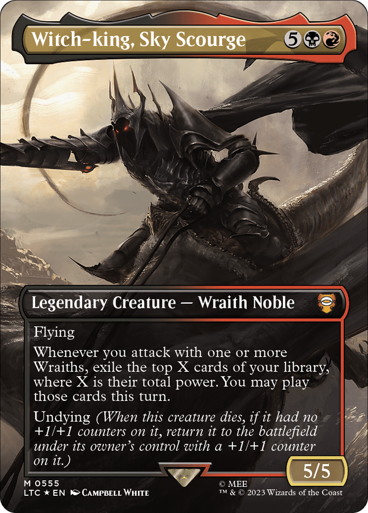 Witch-king, Sky Scourge (Borderless) (Surge Foil) [The Lord of the Rings: Tales of Middle-Earth Commander] | Game Master's Emporium (The New GME)