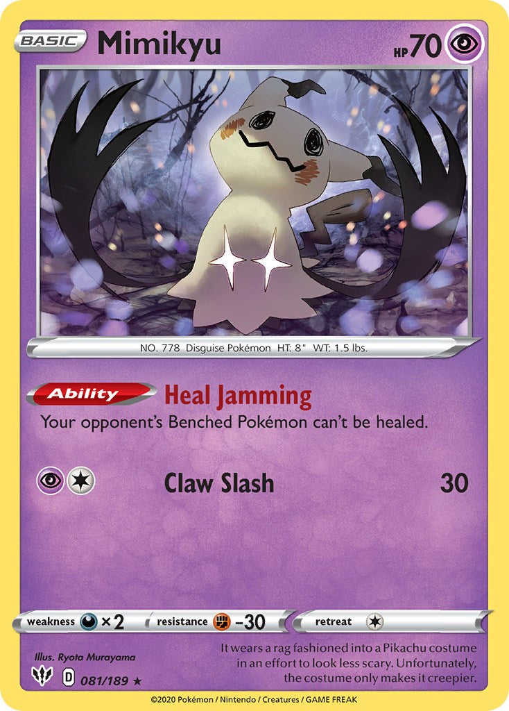 Mimikyu (081/189) (Cosmos Holo) [Sword & Shield: Darkness Ablaze] | Game Master's Emporium (The New GME)