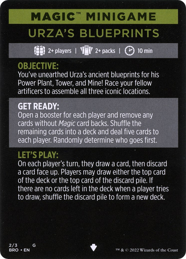 Urza's Blueprints (Magic Minigame) [The Brothers' War Minigame] | Game Master's Emporium (The New GME)