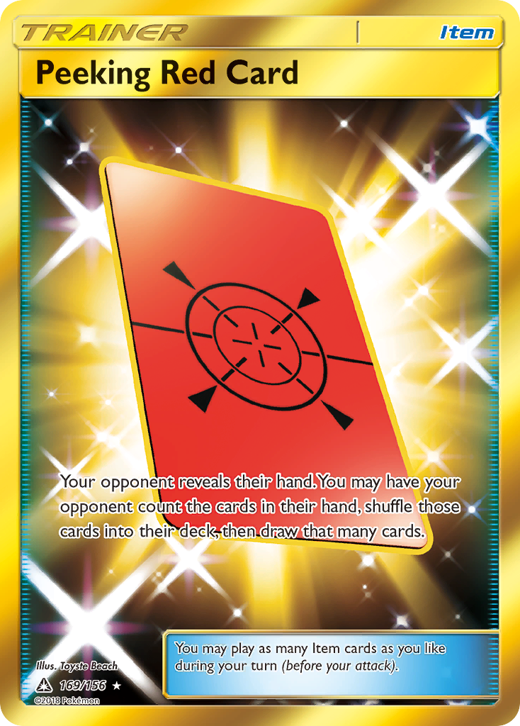 Peeking Red Card (169/156) [Sun & Moon: Ultra Prism] | Game Master's Emporium (The New GME)