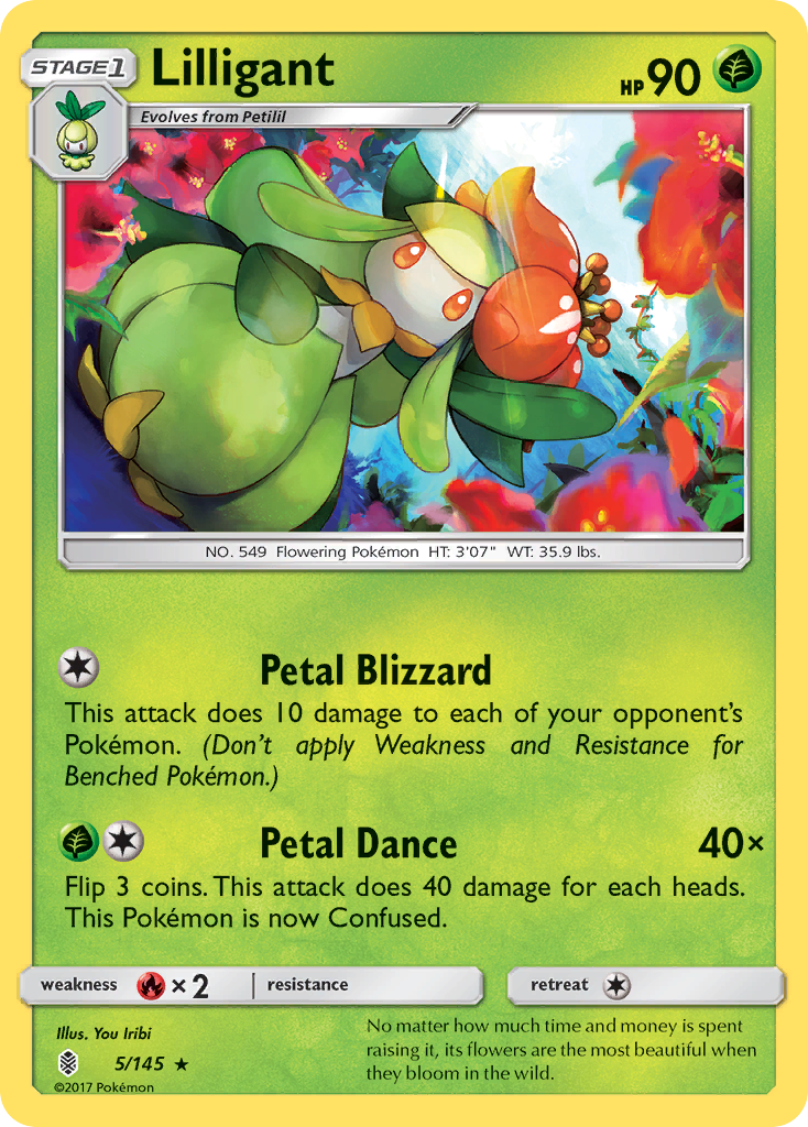 Lilligant (5/145) [Sun & Moon: Guardians Rising] | Game Master's Emporium (The New GME)
