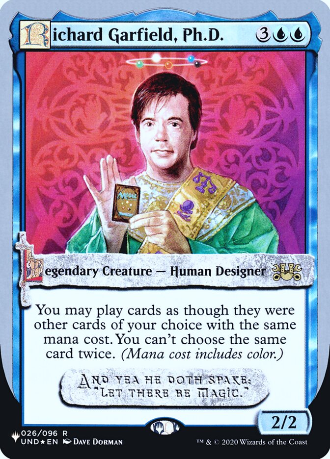 Richard Garfield, Ph.D. (Unfinity Foil Edition) [The List] | Game Master's Emporium (The New GME)