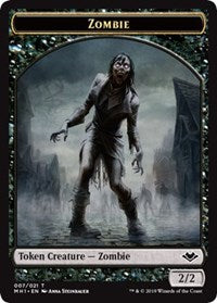 Zombie (007) // Wrenn and Six Emblem (021) Double-Sided Token [Modern Horizons Tokens] | Game Master's Emporium (The New GME)